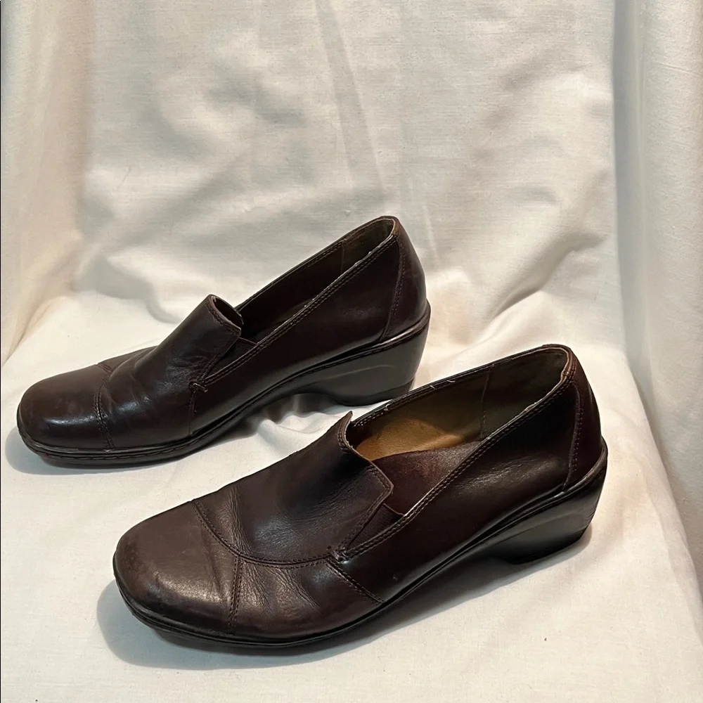 Croft & Barrow Brown Leather Slip-On Shoes